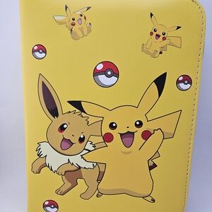 Pokemon Binder For Trading Card Wiyh 50 Sleeves Zip Closure And Wrist Strap NEW